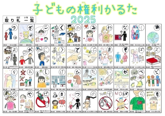 川西市子どもの権利かるた 取札一覧