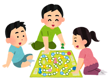 すごろくを楽しむこどもたち