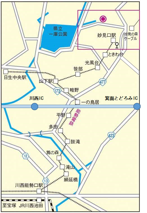 ダリヤ園の広域地図