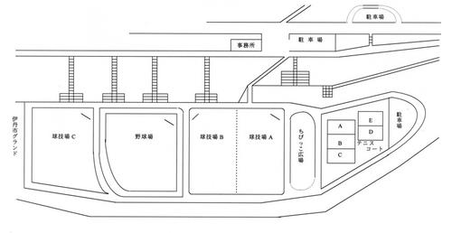 東久代運動公園の見取り図のイラスト