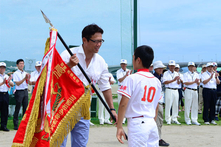 古田敦也さんと野球少年