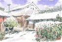 郷土館の四景-旧平安邸の雪景色-