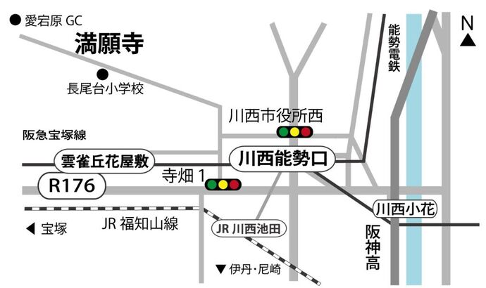 満願寺の位置図