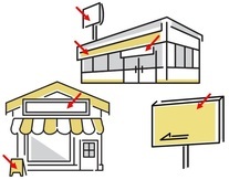 広告物のイラスト