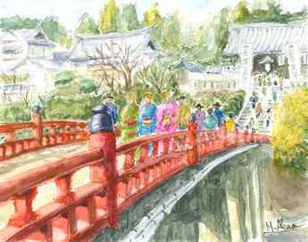 多田神社に初詣の画像