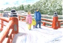 雪の御社橋