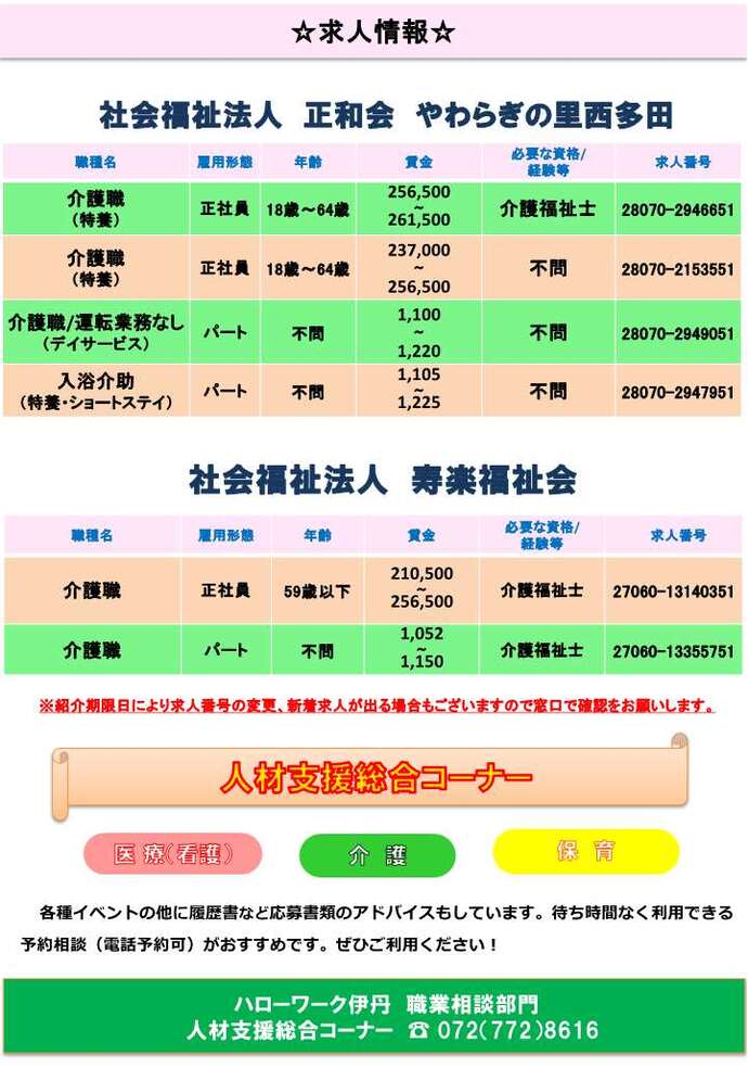 HOT！ジョブミーティングちらし（裏面）