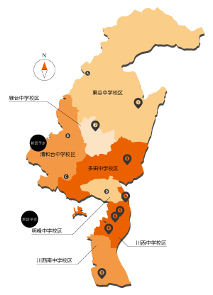 地域子育て支援拠点などの地図