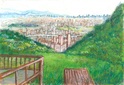 きずきの森展望台から川西市街を眺む