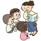 読み聞かせをしている様子のイラスト
