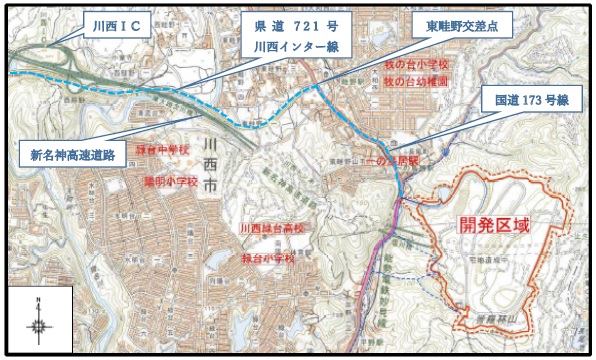 舎羅林山開発事業位置