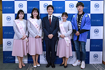 若武者と川西観光プリンセスが市長を表敬訪問