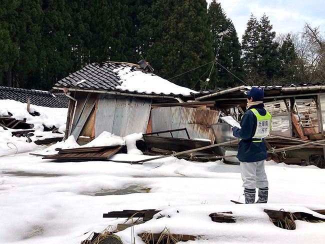 被災地での作業の様子