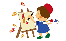 お絵描きのイラスト