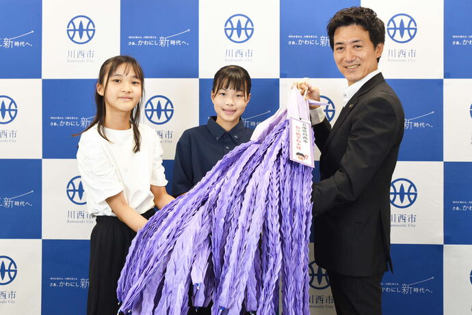 被爆80年折り鶴平和大使　壮行式を行いました