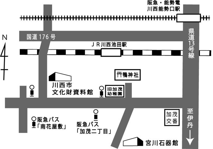 文化財資料館へのアクセスマップ