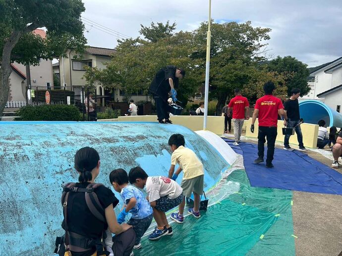 蛍の公園　遊具塗装イベントを開催しました