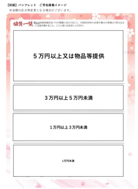 ご協賛のご芳名イメージ