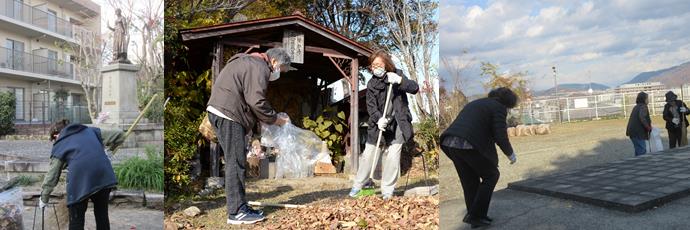 ナイチンゲール像などの清掃