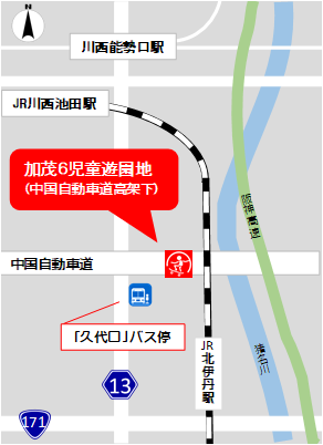 加茂6児童遊園地の地図